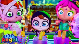 Halloween Carnival CHAOS! | LITTLE ANGEL π | Nursery Rhymes & Lullabies | Baby & Kids Songs