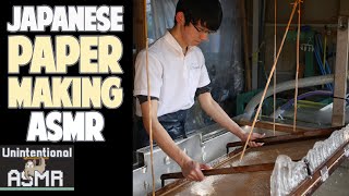 Unintentional ASMR  Japanese HANDMADE PAPER MAKING (satisfying, no talking)