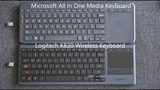 Logitech K830 Wireless Keyboard Unboxing + Comparison w Microsoft All in One Media Keyboard-Giveaway