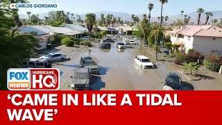 Mudslides Tear Through Cathedral City From Record Rainfall Leaving Residents Stranded