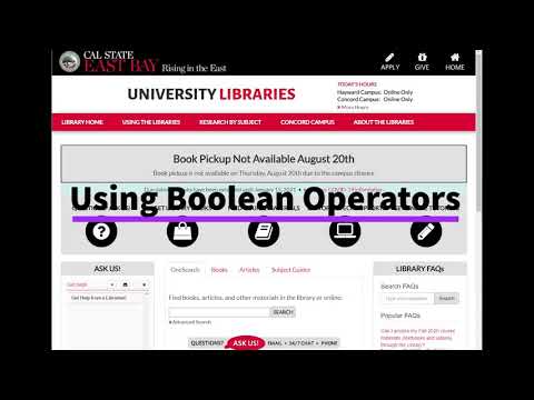 Using Boolean Operators