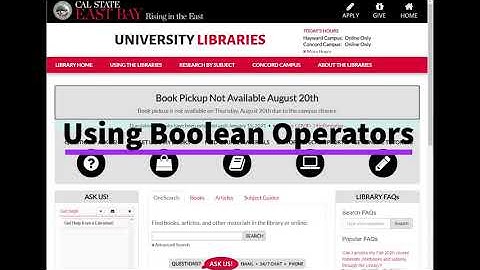 Using Boolean Operators