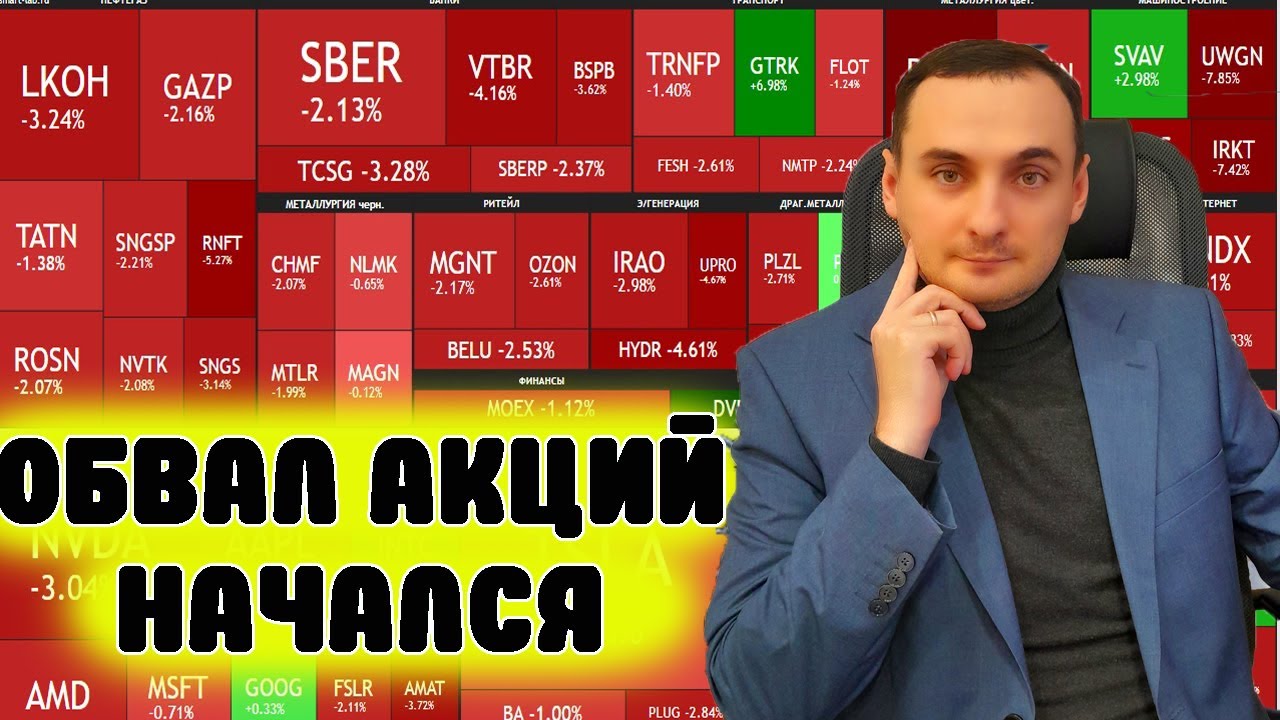 ОБВАЛ АКЦИЙ НАЧАЛСЯ! Прогноз курса акций Газпром, Сбер. Прогноз курса ...