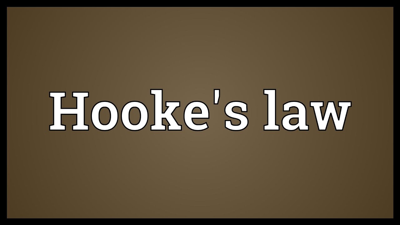 Hooke s Law Meaning YouTube