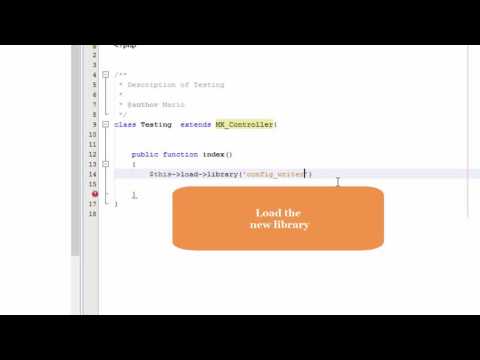 How to permanently update Codeigniter config using a php library