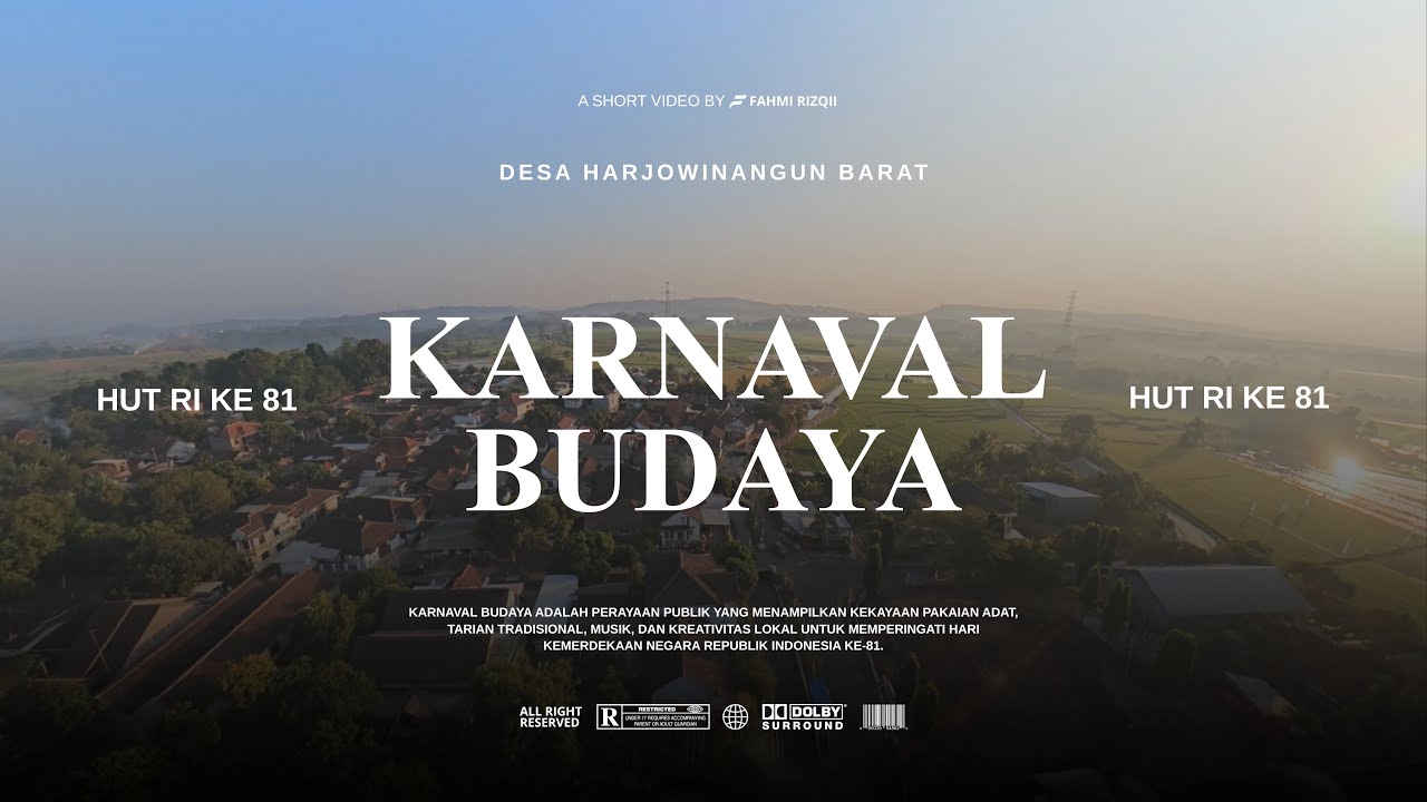 Karnaval Budaya Desa Harjowinangun Barat - HUT RI KE-81
