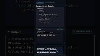 Python for Beginners - Part 10: Comparison Operators | Learn Python from Scratch #shorts