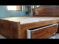 Wooden bed design || Double bed design || wooden box khat || King size bed design