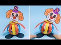 Funny paper CLOWNS | How to make Bouncing Clown with Paper | Moving Paper toys | Easy Paper Crafts