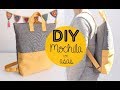 DIY Tutorial mochila con bolsillo y asas.