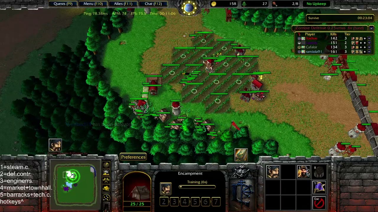 Защита от зомби в долине, сложно