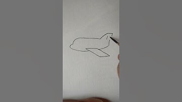 How to draw airplane Very easy  (( aircraft plane ))