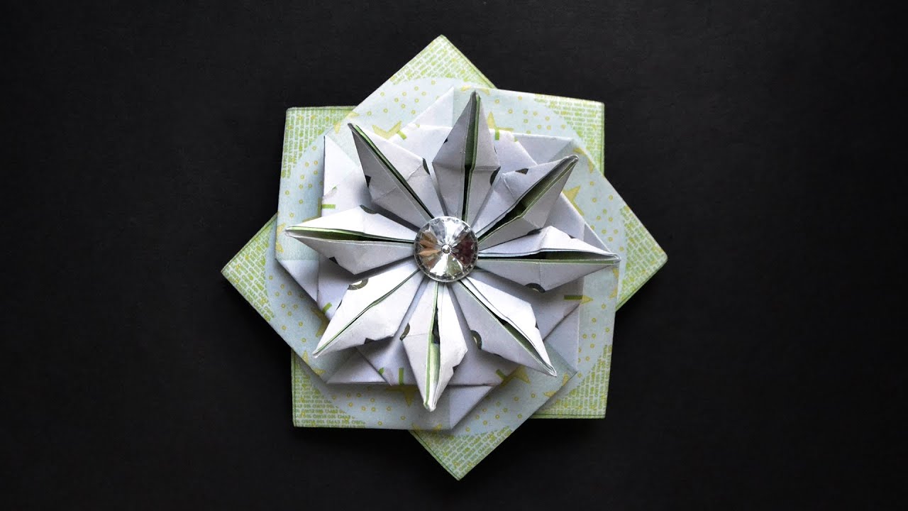 Origami LOTOSBLUME Euro Geldschein GELD FALTEN Money Lotus Flower
