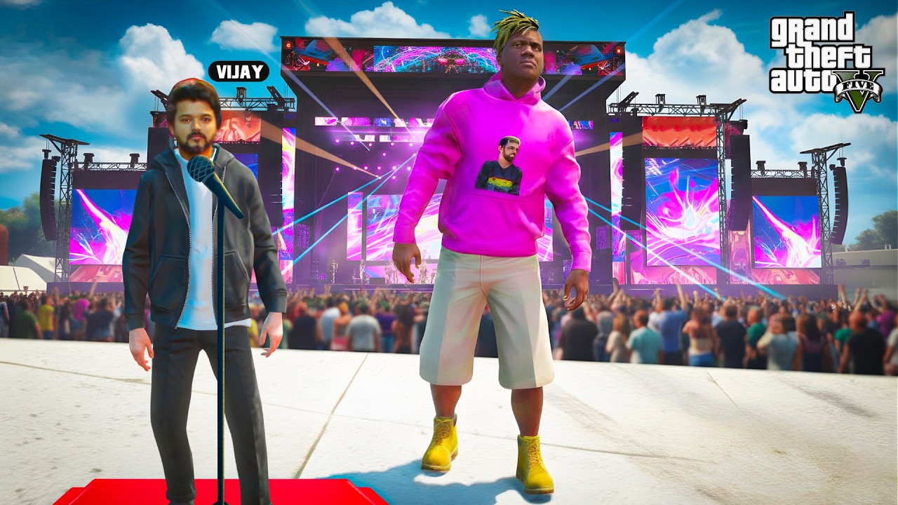 GTA 5: Franklin & Shinchan First Time Meet Thalapathy Vijay In Gta 5