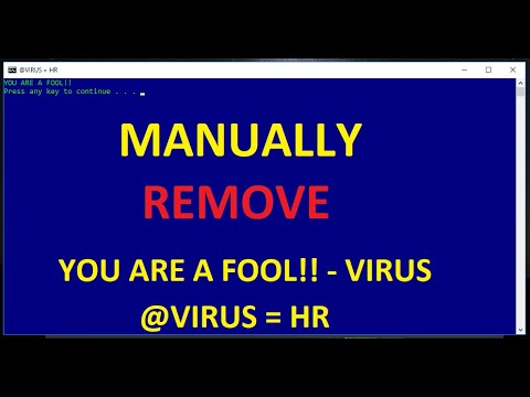 Remove YOU ARE A FOOL!! Virus Manually | வைரஸை எவ்வாறு அகற்றுவது ?