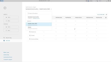 Revit 2021: BIM 360 Improvements in Revit Home