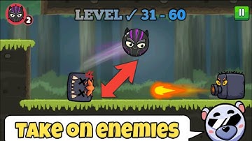 Red Ball Roller Gameplay Walkthrough Part 2 - Levels 31-60  (iOS, Android)