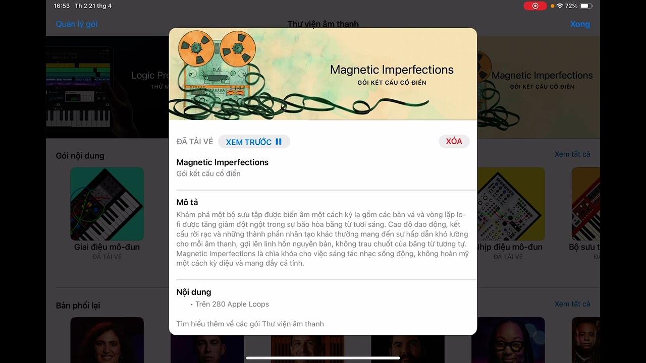 GarageBand Magnetic Imperfections Sound For 