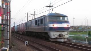 JR貨物 EF210-115号機(吹田)+コキ24両 貨物列車60レ 2022.07.02