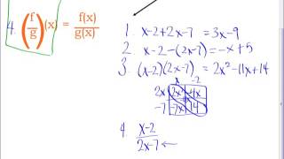 Algebra II - 7-1: Operations on Functions