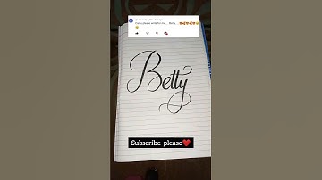 "Betty" in #calligraphy #writing ✍️#nameart #english #shorts #art #learn #lettering #name #writer