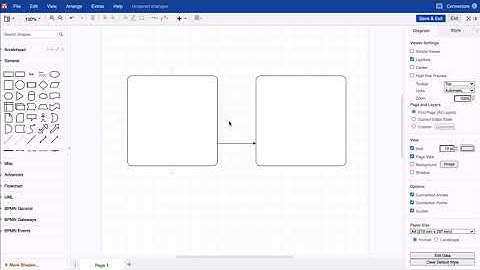 Connect two shapes in draw.io for Confluence