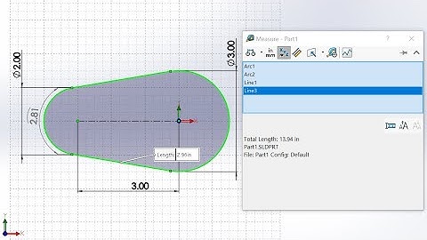 Measuring Arc Length and Total Sketch Perimeter in SolidWorks