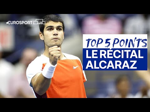 US Open 2022 - Les 5 plus beaux points d'Alcaraz pendant le tournoi