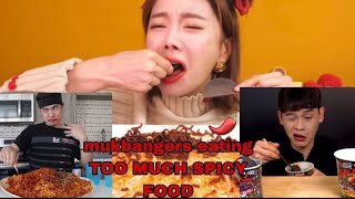 mukbangers eating TOO MUCH SPICY FOOD