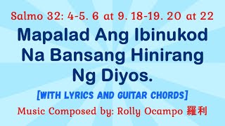 for 26 May 2024 Mass | Salmo 32 (Version 2): Mapalad Ang Ibinukod Na Bansang Hinirang Ng Diyos.