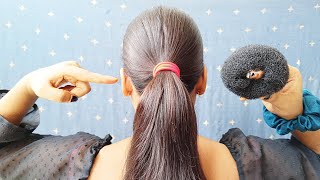 Simple ! Easy Juda Bun Hairstyle For Long Hair | Hairstyle Using Dount Bun | Best Hair Style Girl
