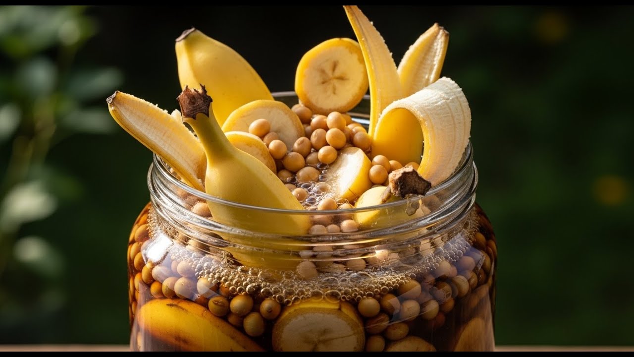 .Phần1 Không tốn tiền! Cách ủ phân kali, đạm từ chuối và đậu nành siêu tiết kiệm