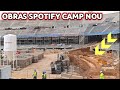 Amazing work spotify camp nou renovationa update lower section new third tiers pillar outside