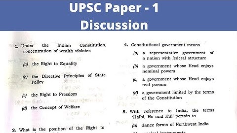 Upsc prelims Paper 1 Discussion | Upsc Paper trend