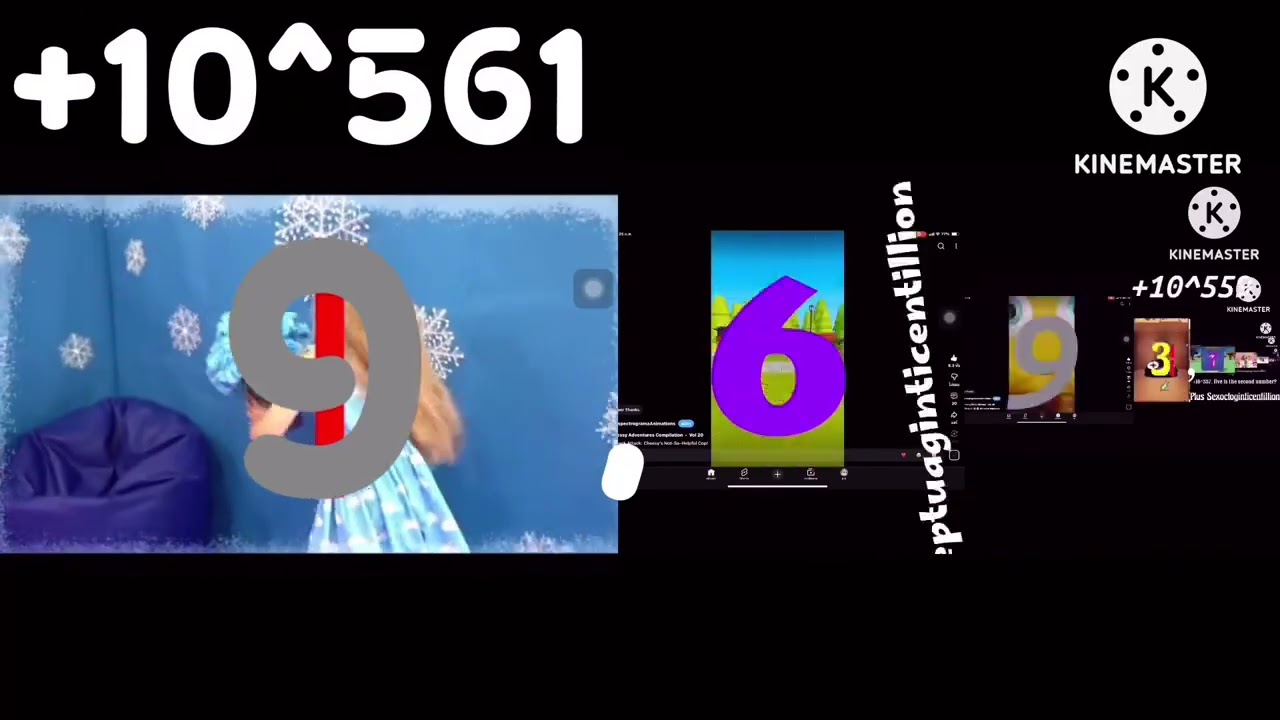 Numbers 0 to novemoctoginticentilliom in cařtoonş