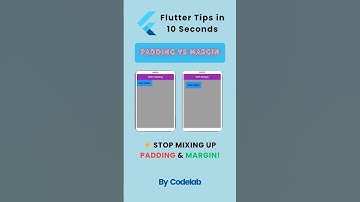 Padding vs Margin in Flutter Explained in 10s! | Flutter Tips #flutter #flutterwidgets #dart