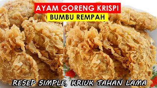 CARA BIKIN AYAM GORENG CRISPY TEPUNG TANPA BUMBU||2021