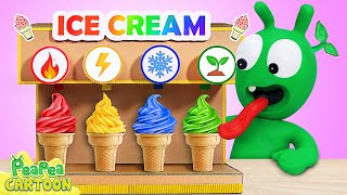 Pea Pea Explores Mystery Elements Ice Cream Vending Machine  Kid Learning  PeaPea Cartoon