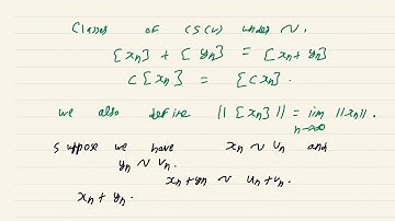 Real Analysis Lecture 35 Part 1: Completion of a Normed Vector Space