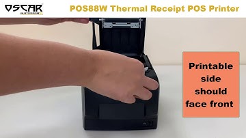 OSCAR POS88W 80mm Thermal Receipt Printer WiFi Paper Loading and Self-Test Guide