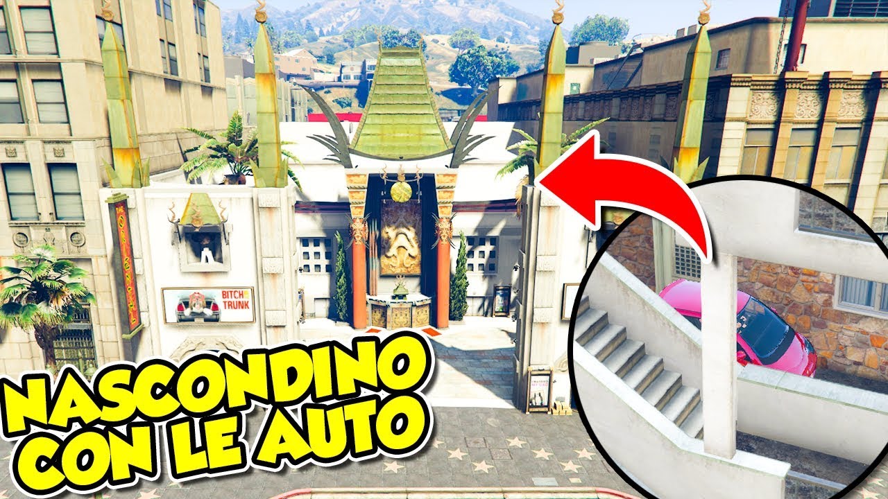 Gta 5 ITA - NASCONDINO con le auto al CINEMA!! giochi uniti