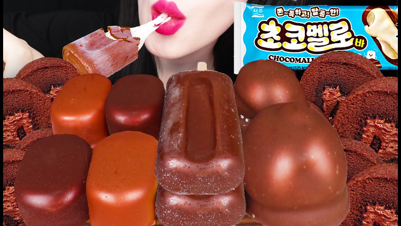 ASMR Marshmallow Ice Cream 마쉬멜로우 아이스크림 먹방 Mukbang, Eating