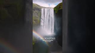 A Beautiful Waterfall | Skógafoss Waterfall  #shorts