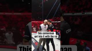 Cornermen confront referee after possible early stoppage