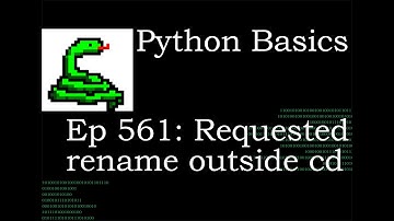 Python Basics Tutorial Requested Os Rename Outside of Current Directory