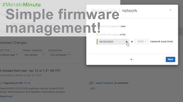 Cisco Meraki   Simple Firmware management