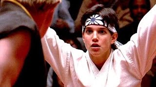 'Karate Kid' (HD) -- Best scene -- 'Crane Kick'   (1984, original)