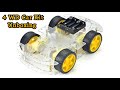 4 wd chassis car kit unboxing  review  eliyasscienceinfo 