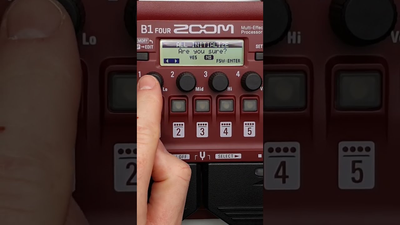 ZOOM B3 　初期化済 049 ZOOM B1 FOUR - How To Restore To Factory Default