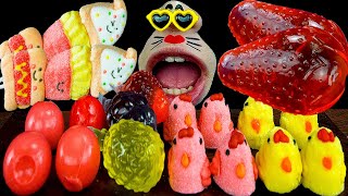 Asmr Mukbang Civciv Hatmi & Meyve Jölesi & Şeftali Jölesi Yeme Şovu